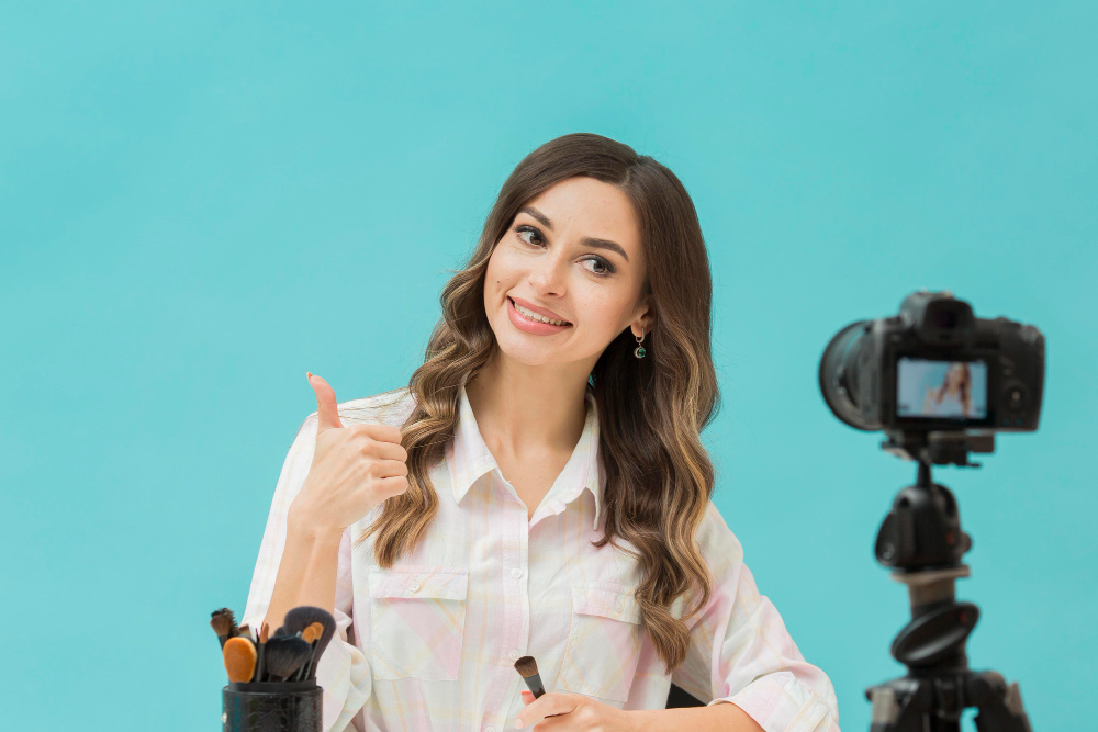 Local influencer creating content